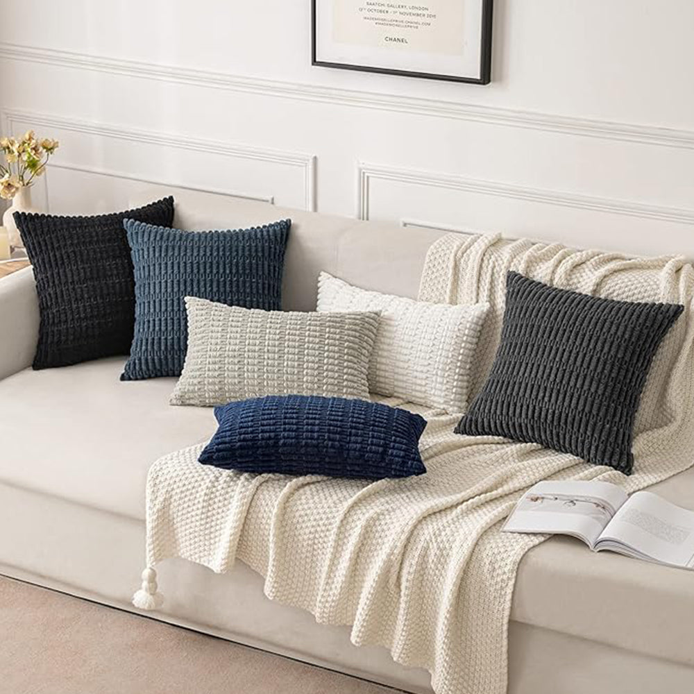 18"x18" Tufted Dot Corduroy Throw Pillow 16 Colors – Soft 3D Dotted Texture Cozy & Modern Accent Insert Included