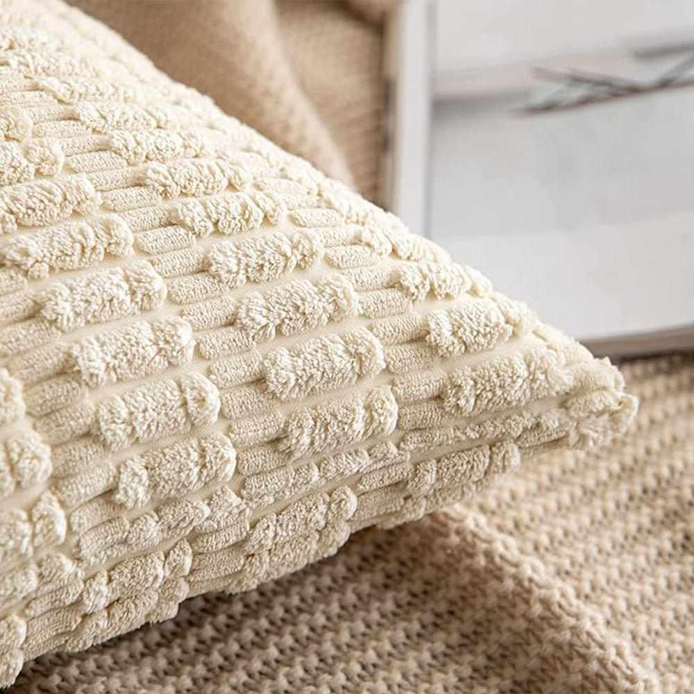 18"x18" Tufted Dot Corduroy Throw Pillow 16 Colors – Soft 3D Dotted Texture Cozy & Modern Accent Insert Included