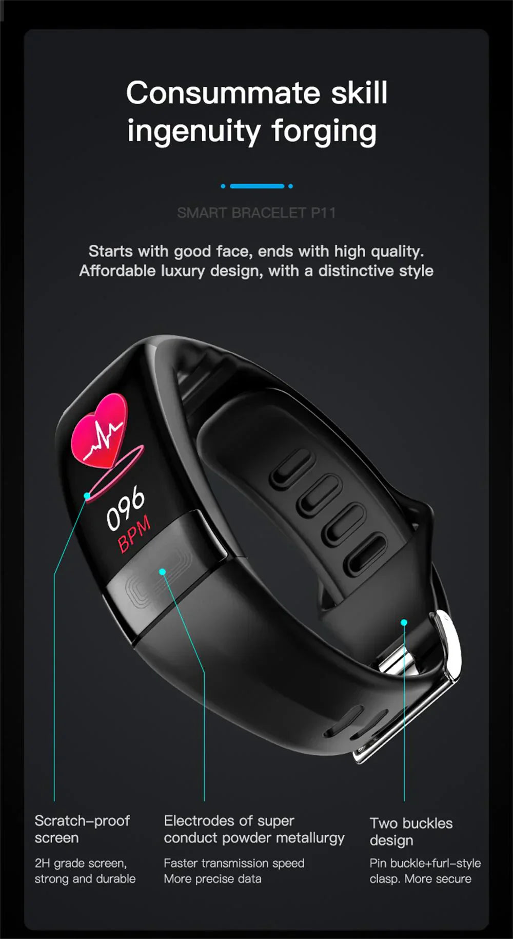 VitaPulse Health Monitoring Smartwatch with ECG, HR & Sleep Tracking