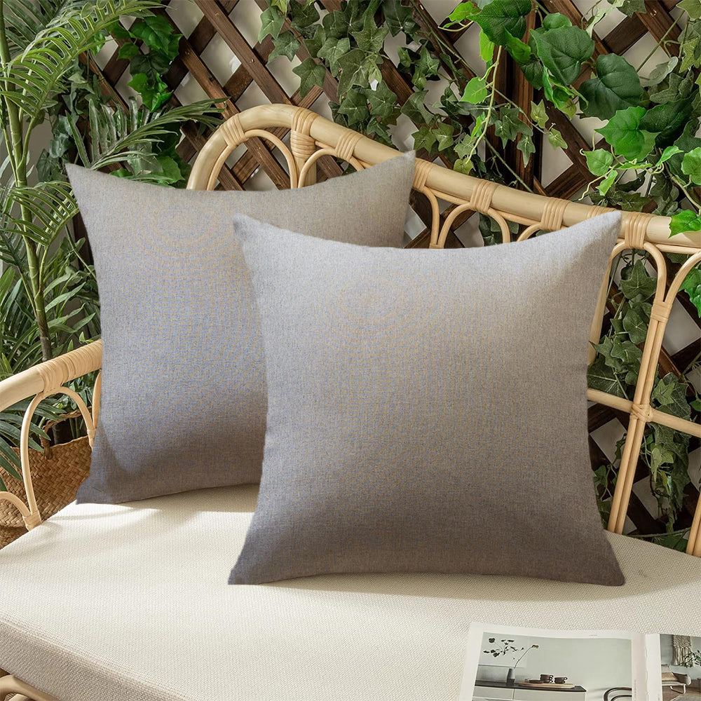 Pack of 1 Solid Color Outdoor Waterproof Throw Pillow Square 18"x18" or Rectangle 12"x20"
