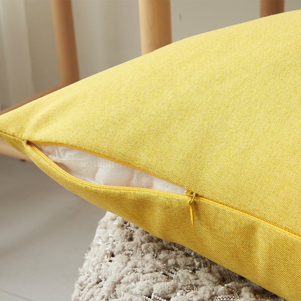Pack of 1 Solid Color Outdoor Waterproof Throw Pillow Square 18"x18" or Rectangle 12"x20"