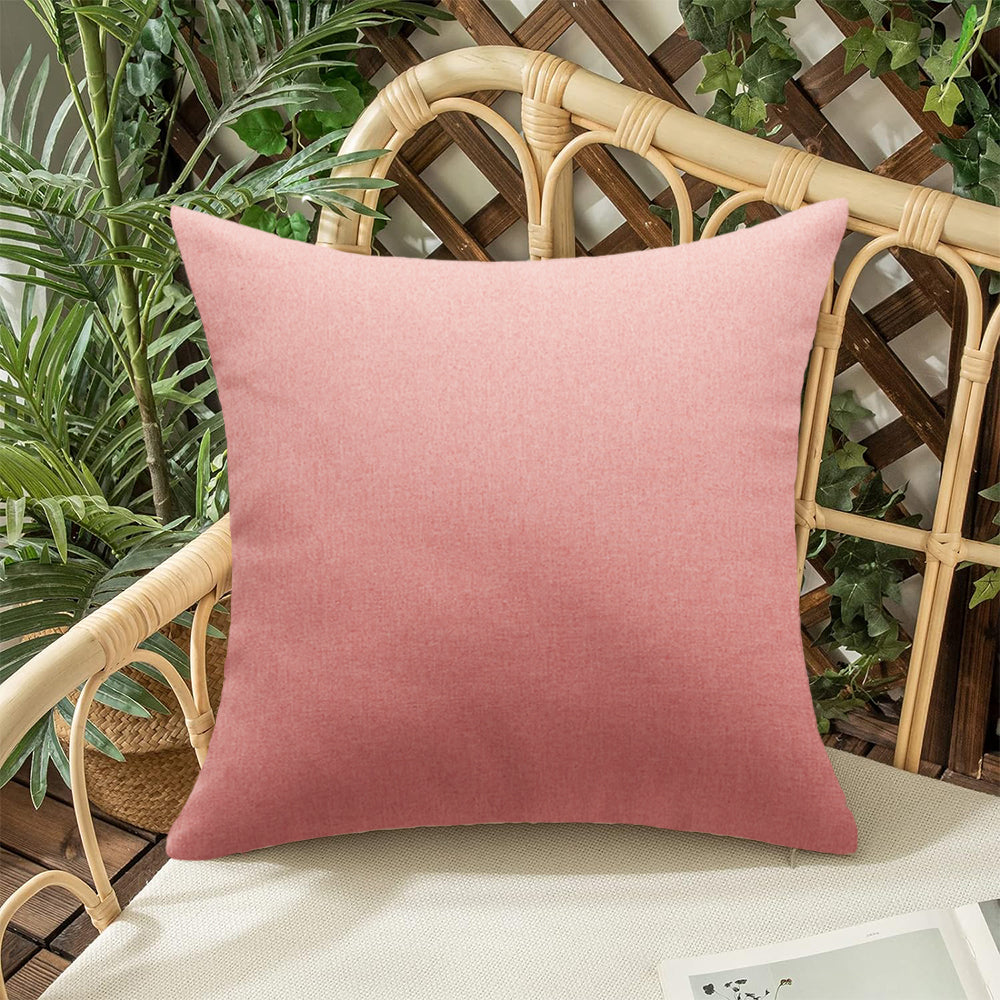 Pack of 1 Solid Color Outdoor Waterproof Throw Pillow Square 18"x18" or Rectangle 12"x20"