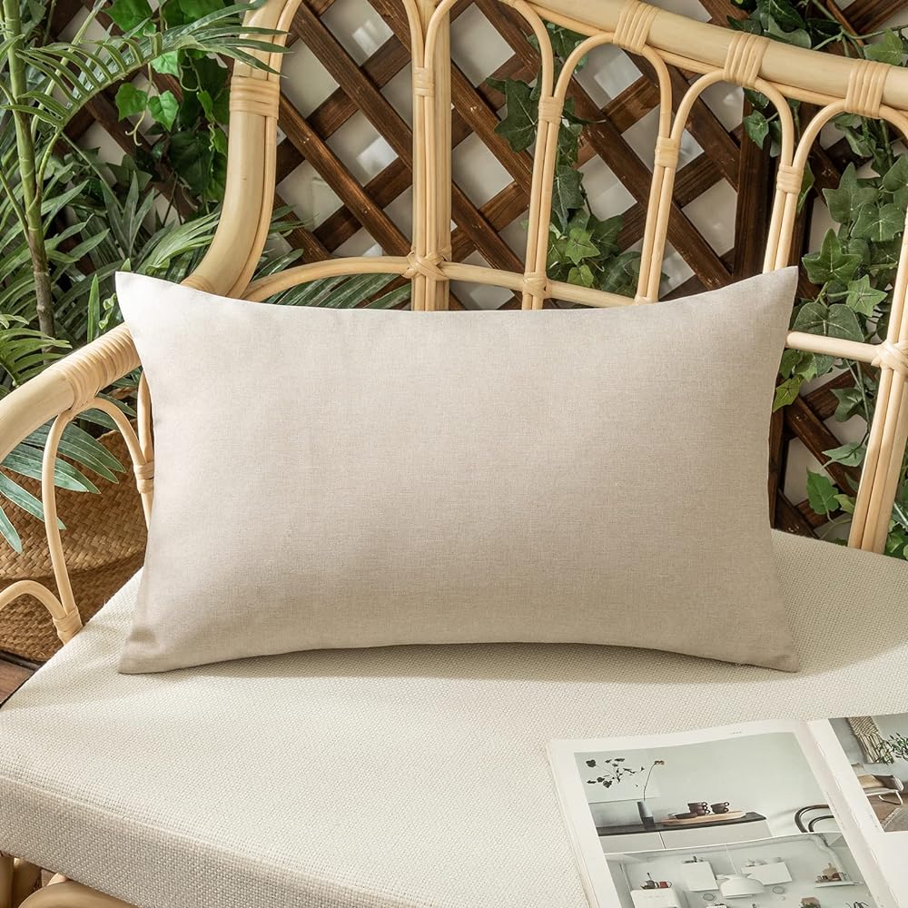 Pack of 1 Solid Color Outdoor Waterproof Throw Pillow Square 18"x18" or Rectangle 12"x20"