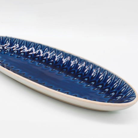 Peacock Oval Appetizer Platter - Euro Ceramica