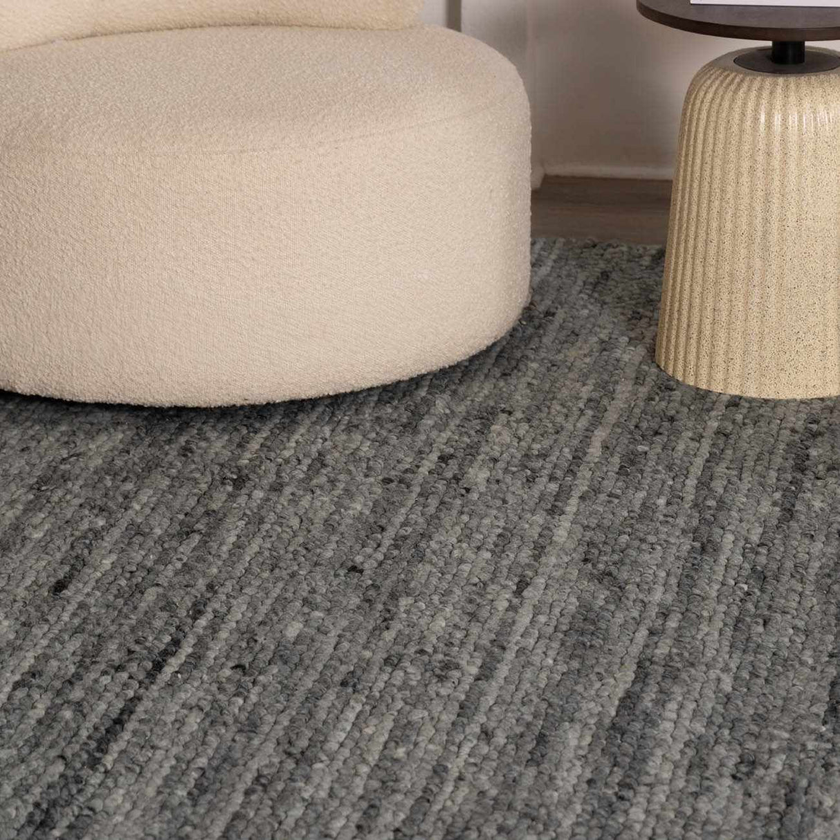 Olisa Charcoal Wool Area Rug