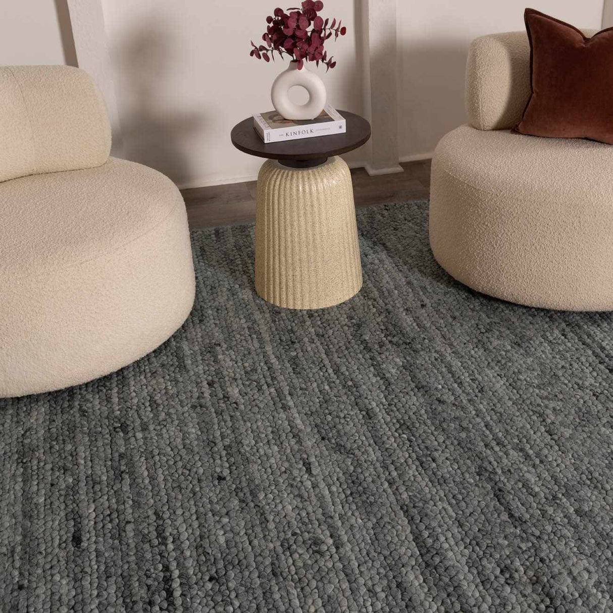 Olisa Charcoal Wool Area Rug