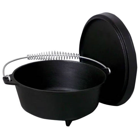 2-Gallon-Seasoned-Cast-Iron-Dutch-Oven-with-Lid-and-Spiral-Metal-Handle-Kitchen->-Cookware-Sets