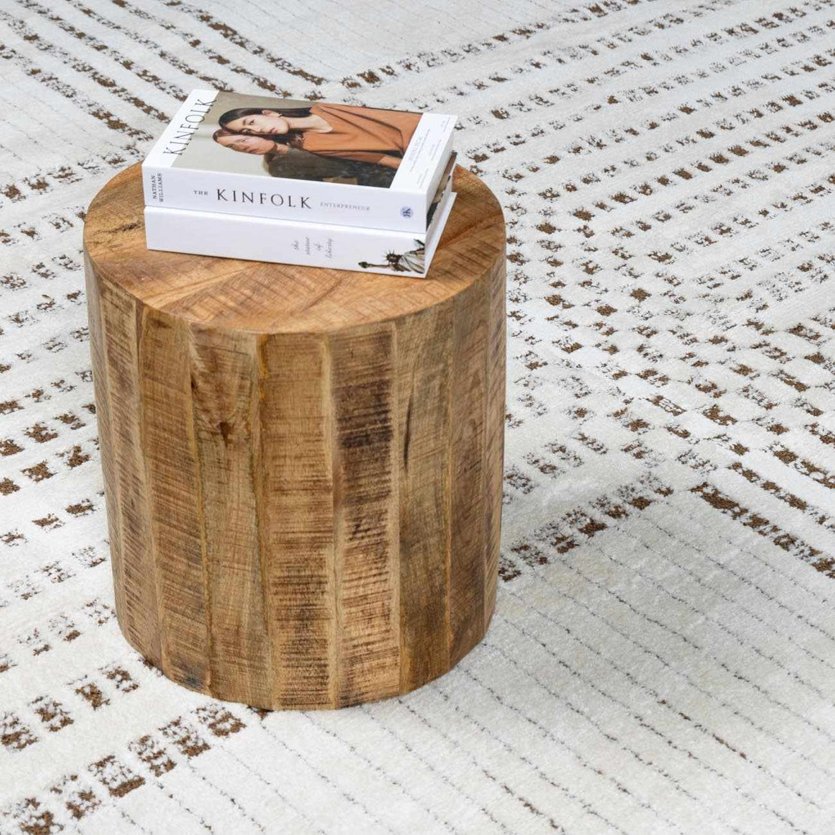 Modern Scandi High Pile Dark Brown/Ivory Architect IV Area Rug