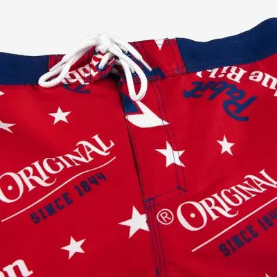 Pabst Blue Ribbon Men's Board Shorts Swim Shorts Trunk Swimwear UPF 50+