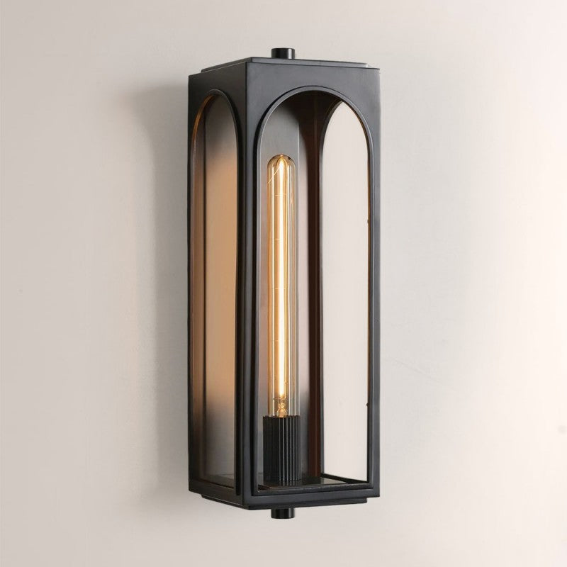 Bronze Brass Glass Wall Light Fixture