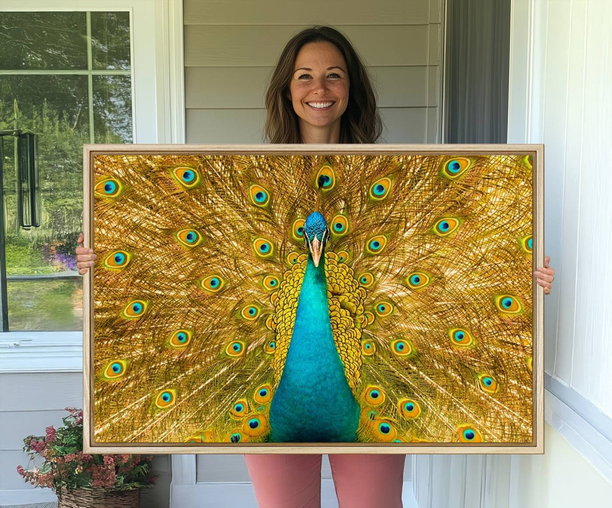 Peacock Wall Art Canvas Print