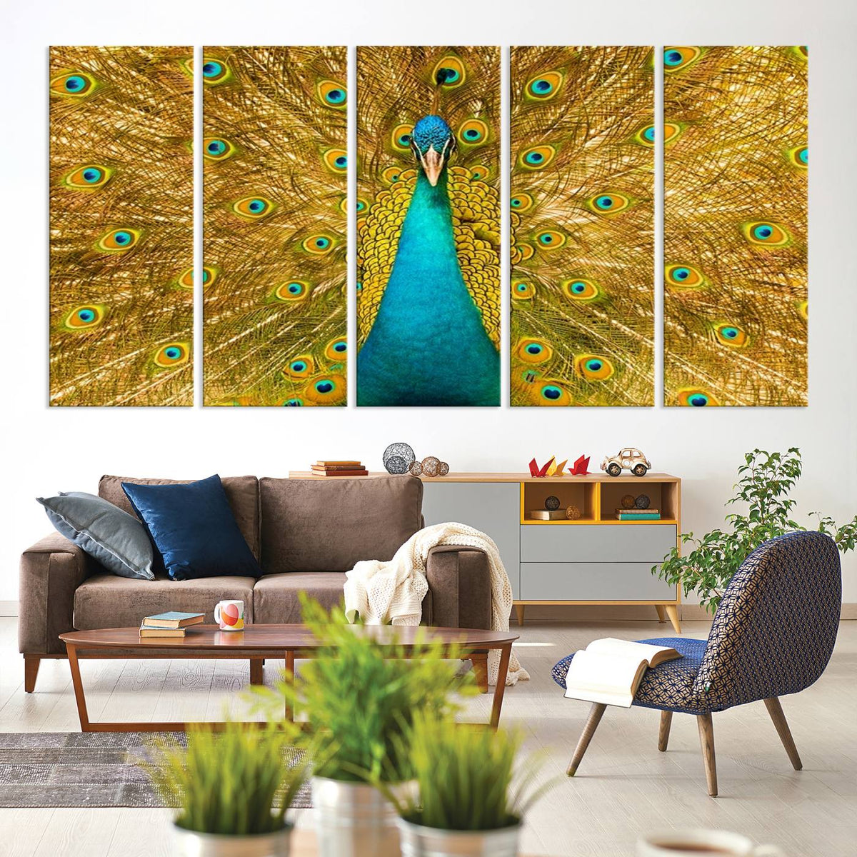Peacock Wall Art Canvas Print