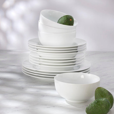 Essential-Classic-White-Porcelain-Dinnerware-Set-–-16-Piece-Dinnerware-Sets