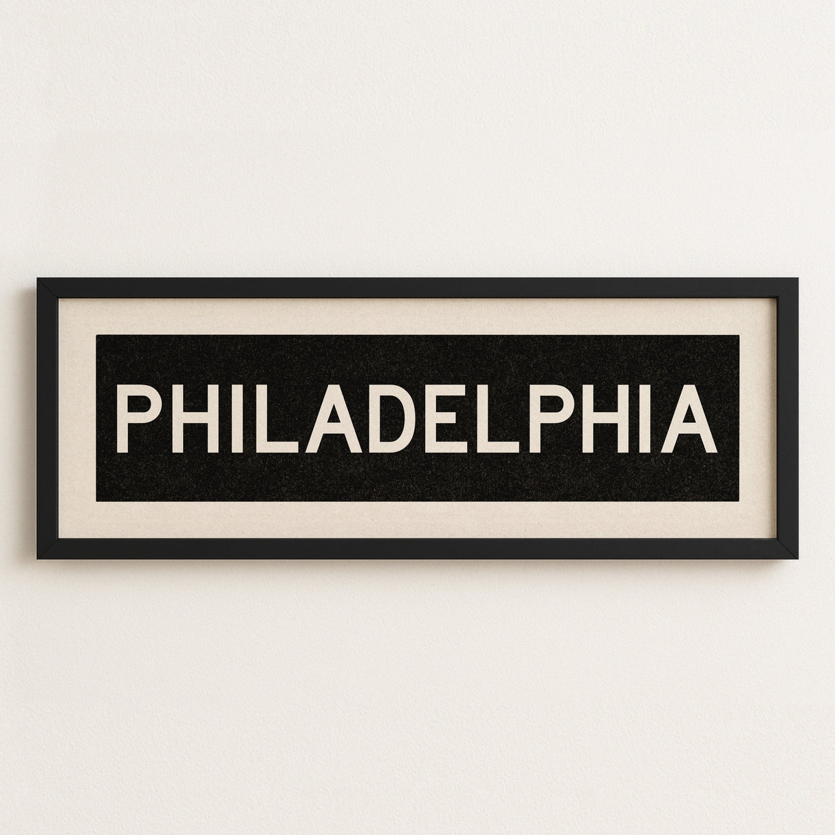 Framed Philadelphia Pennsylvania Bus Scroll