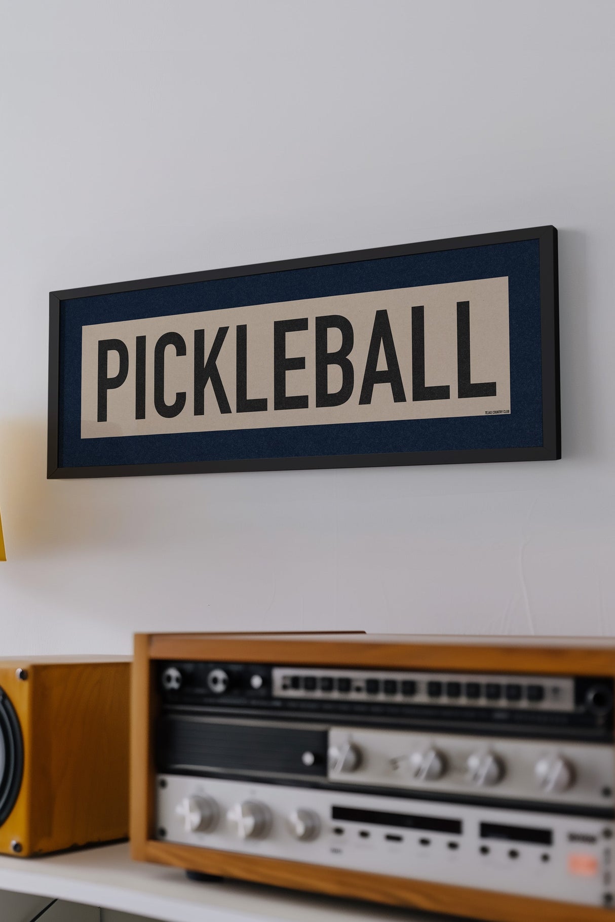 Framed Pickleball Art Scroll Sign