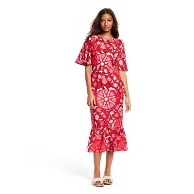 RHODE Women's Bell Sleeve Cut Out Casual Jumpsuit High-Neck