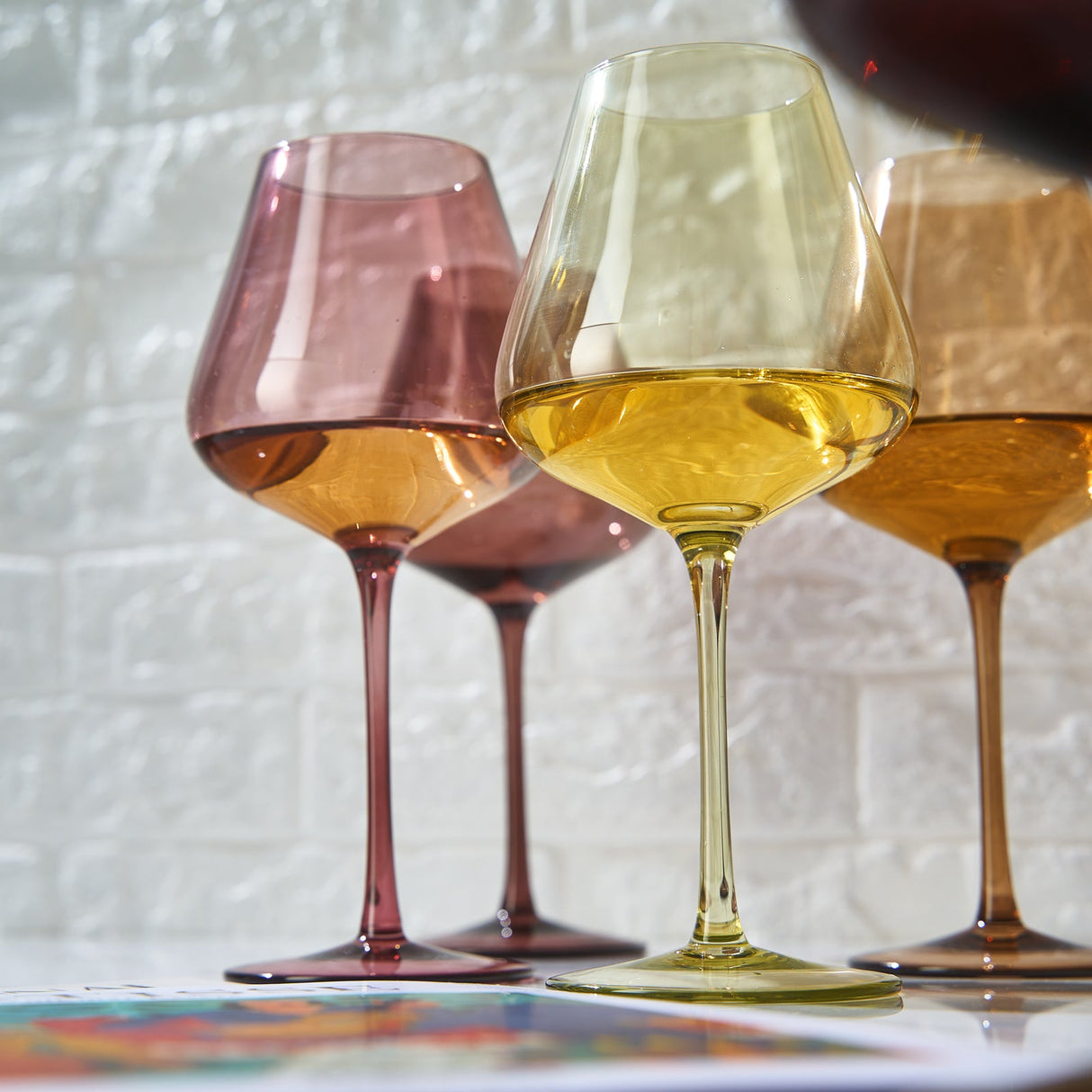 Stagioni Stemmed Wine Glassware, Set of 5, "September"