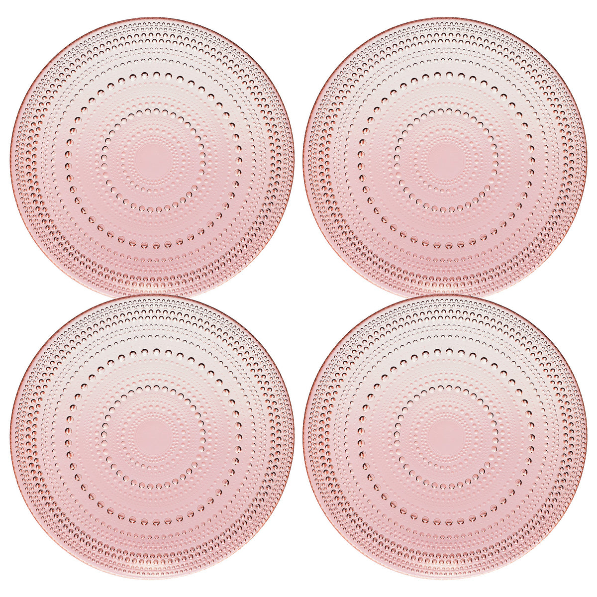 Blush Glass Plate, Set of 4