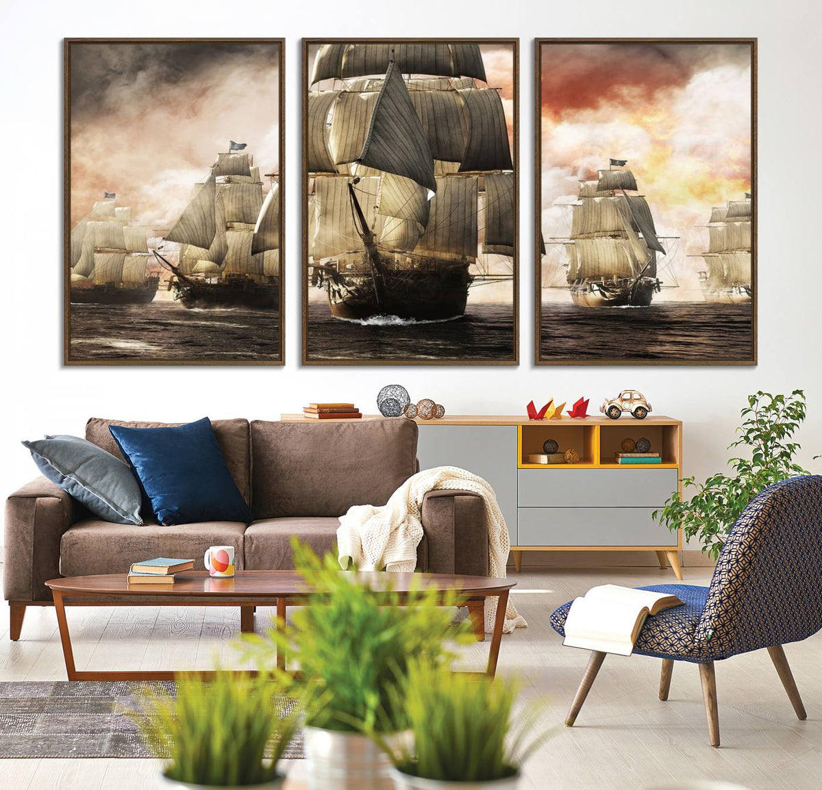 Pirate Fleet Canvas Wall Art Print Pirate Ships Canvas Print