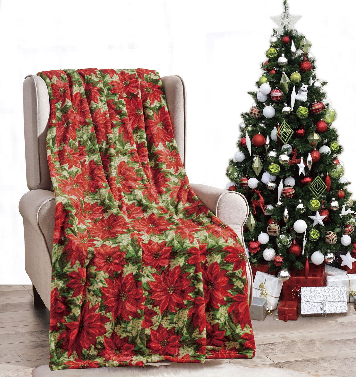 Cozy Festive Holiday Throw Blanket 50" x 60"
