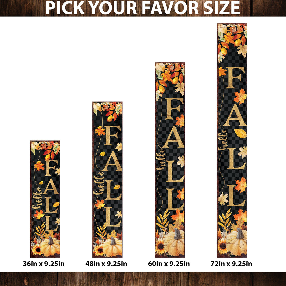 Hello Fall Porch Sign - Front Porch Fall Welcome Sign