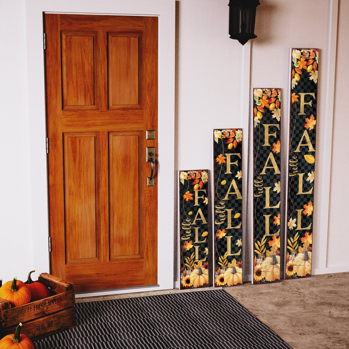 Hello Fall Porch Sign - Front Porch Fall Welcome Sign