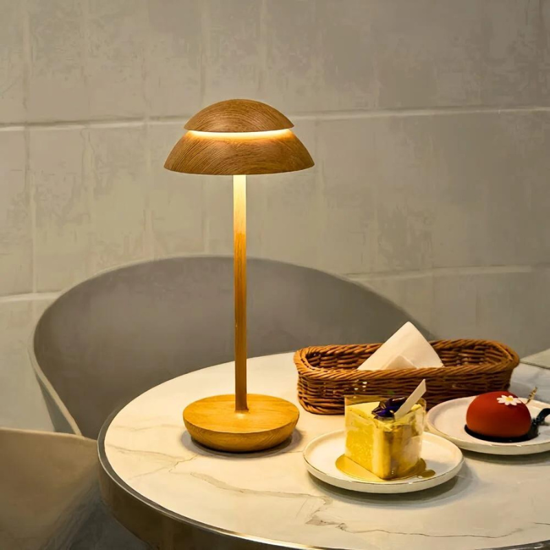 Portable Cordless Table Lamp with Adjustable Brightness – Battery Operated Minimalist Design for Home and Travel