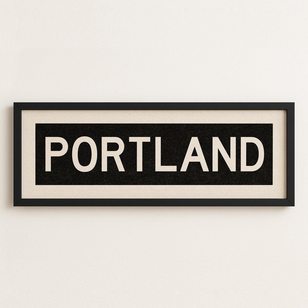 Framed Portland Oregon Bus Scroll