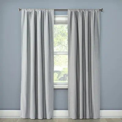 Project 62 Blackout Henna Curtain Panel: 95x50 Inches, Rod Pocket, Cotton Blend 1pc 50"x95" Blackout Henna Window Curtain Panel Gray - Project 62