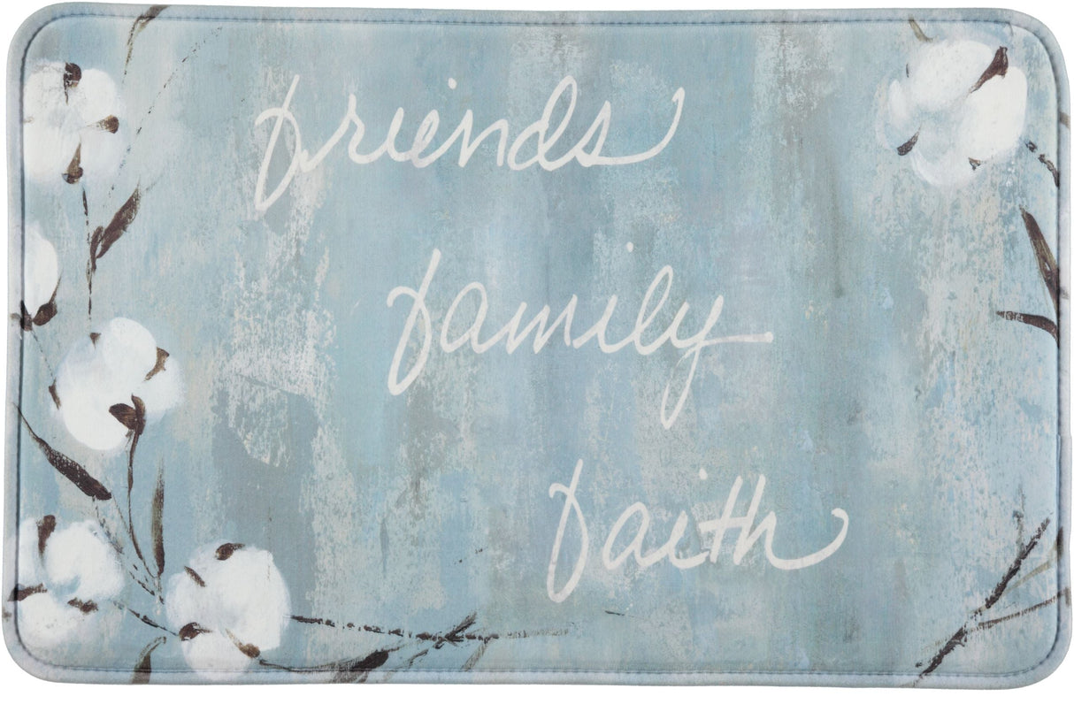 J&V TEXTILES Relax Series 20" x 30" Antifatigue Kitchen Mat (Friends Family Faith)