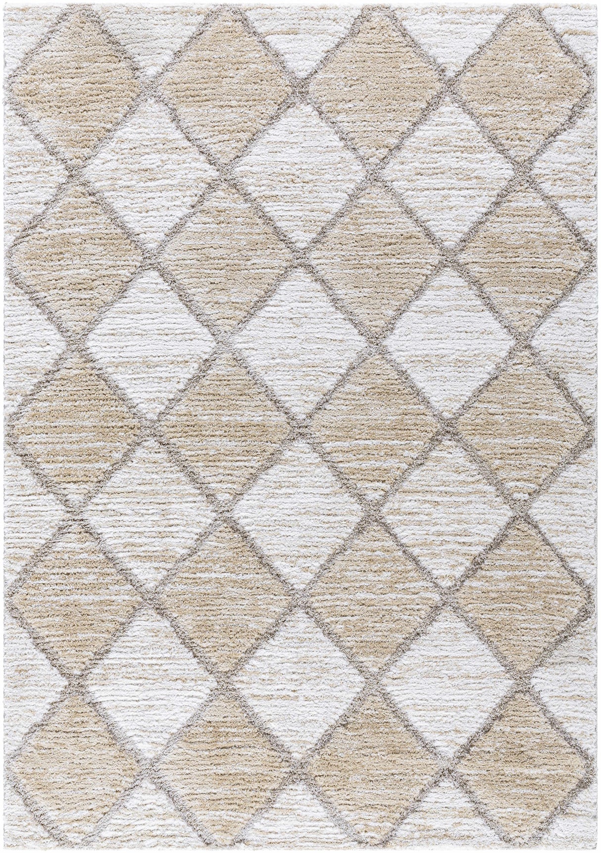 Aideen Cream Shag Area Rug - Clearance