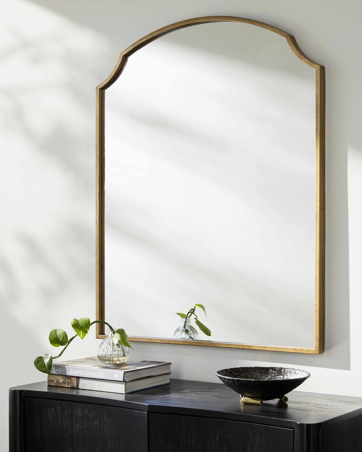 Catai Gold Mirror with Iron Base
