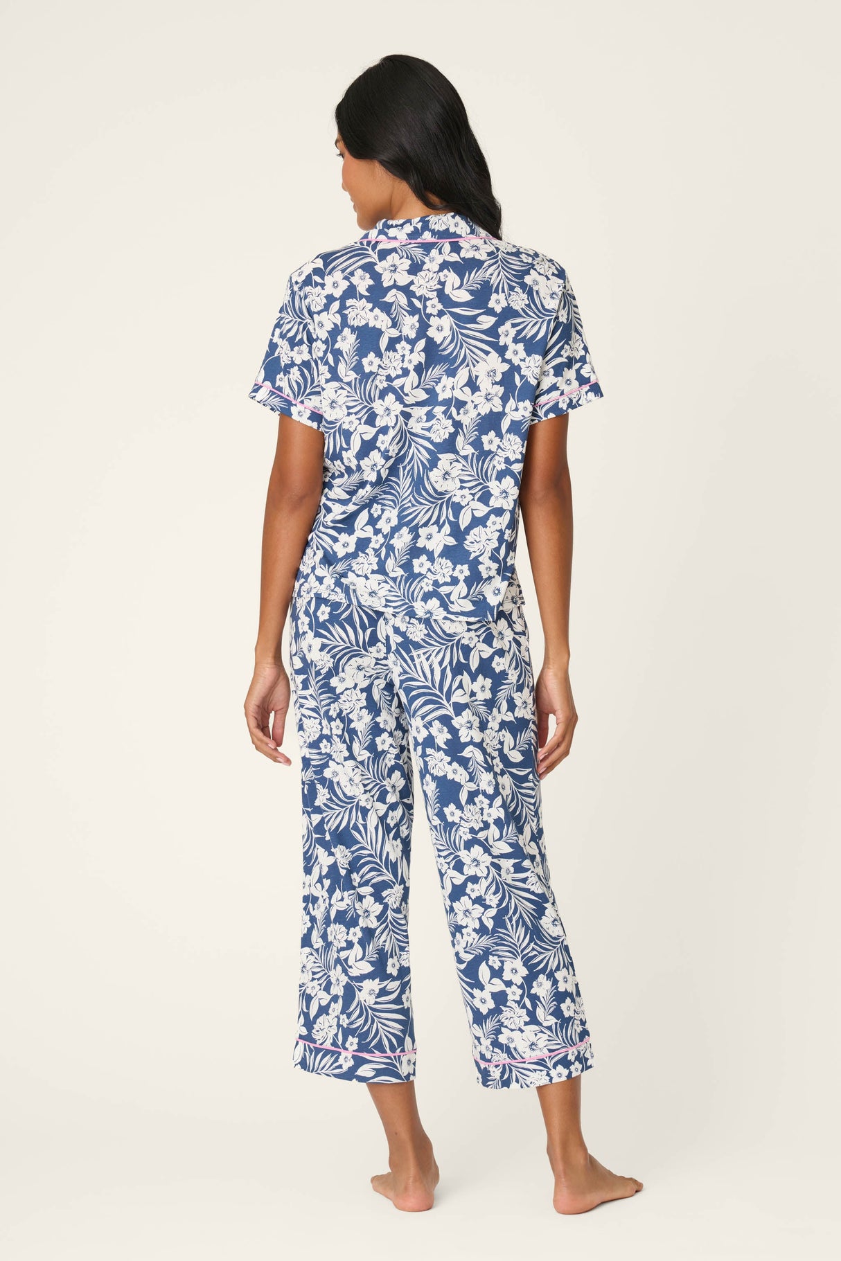 Cotton Jersey Midnight Garden Cropped PJ Set