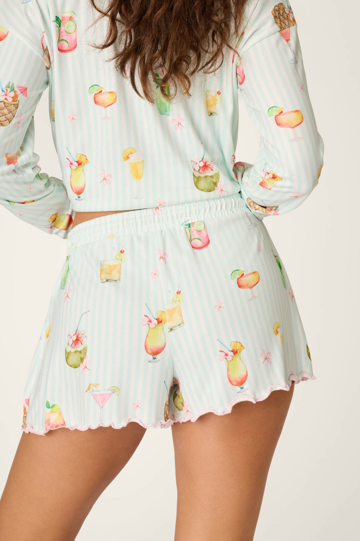 It's Five O'clock Somewhere Cocktail Print Shorts