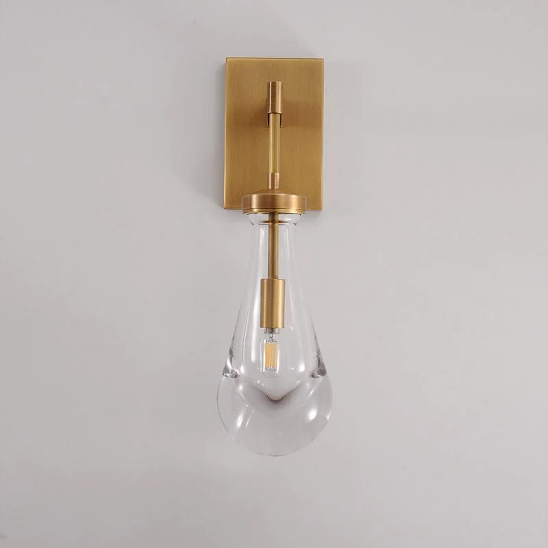 Raindrop Glass Wall Sconce E12 Dimmable 17.75" Modern Light Fixture