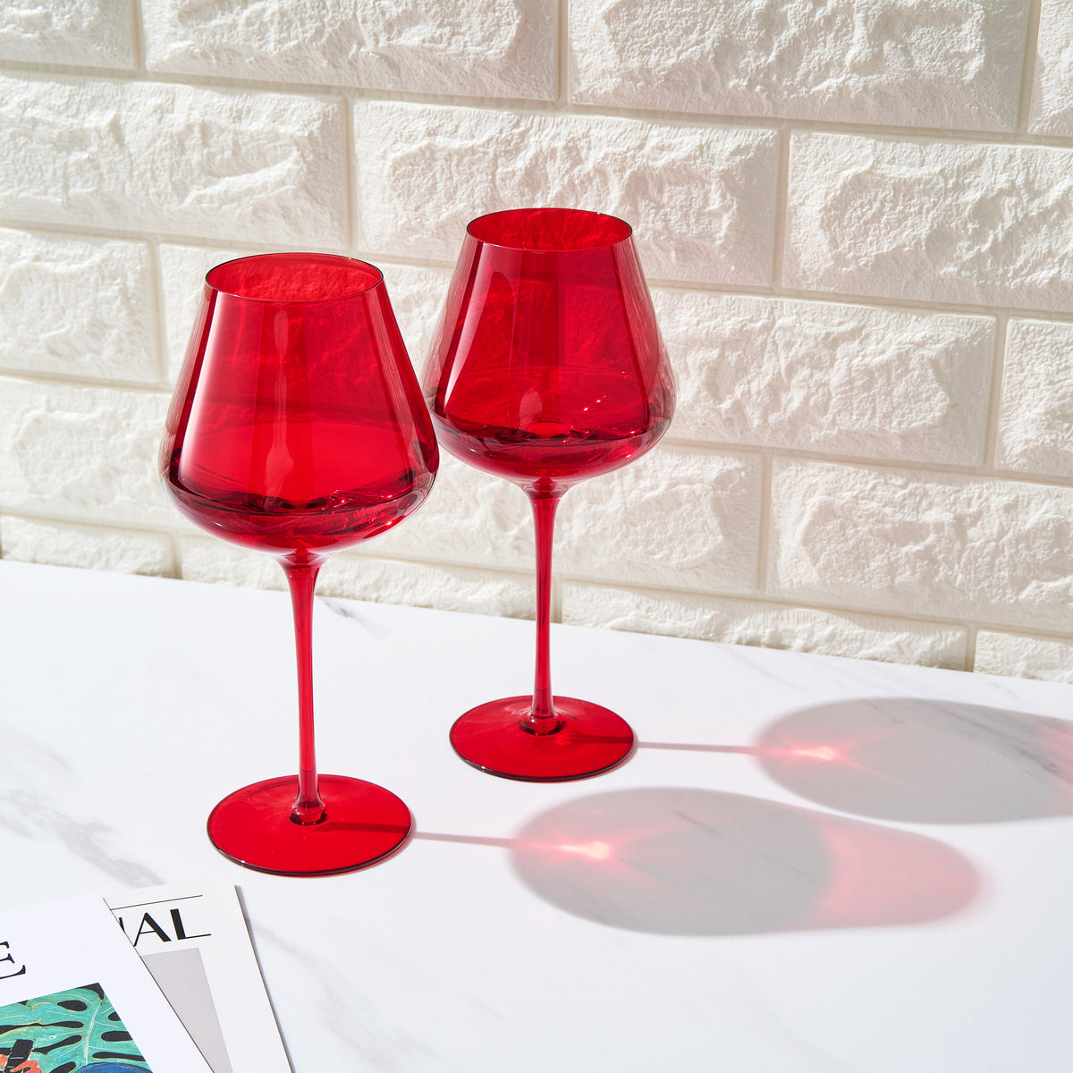 Stagioni Stemmed Wine Glassware, Set of 2, "Holiday"