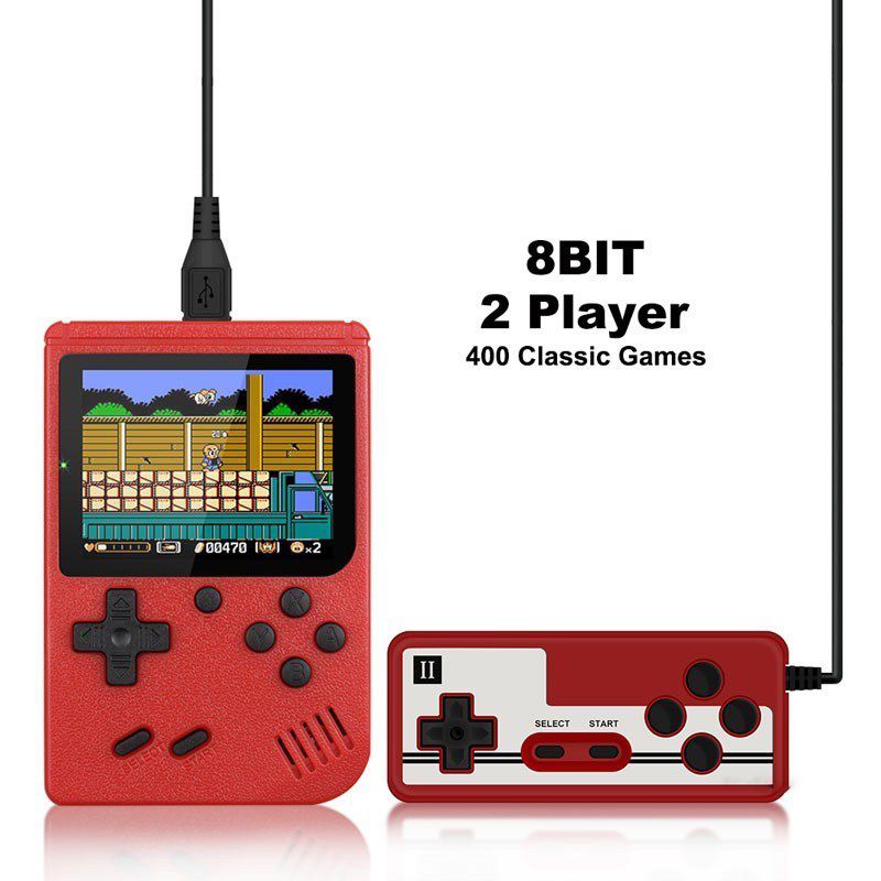 400-In-1 Handheld Game Console with 2 Player Controller & TV Connection