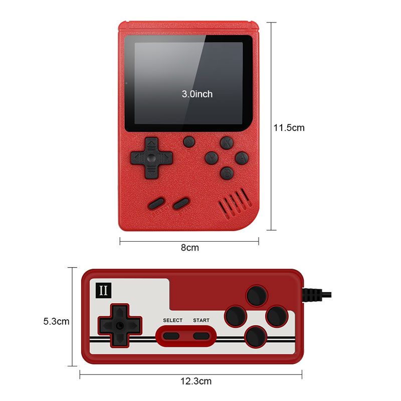 400-In-1 Handheld Game Console with 2 Player Controller & TV Connection