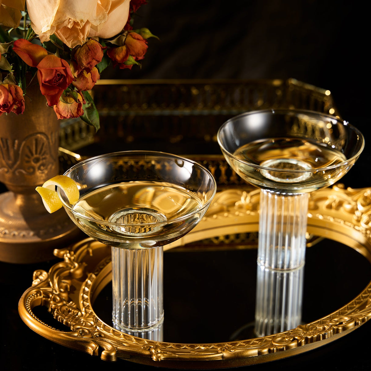 Rialto Champagne Coupe, Cocktail Glassware, Set of 2