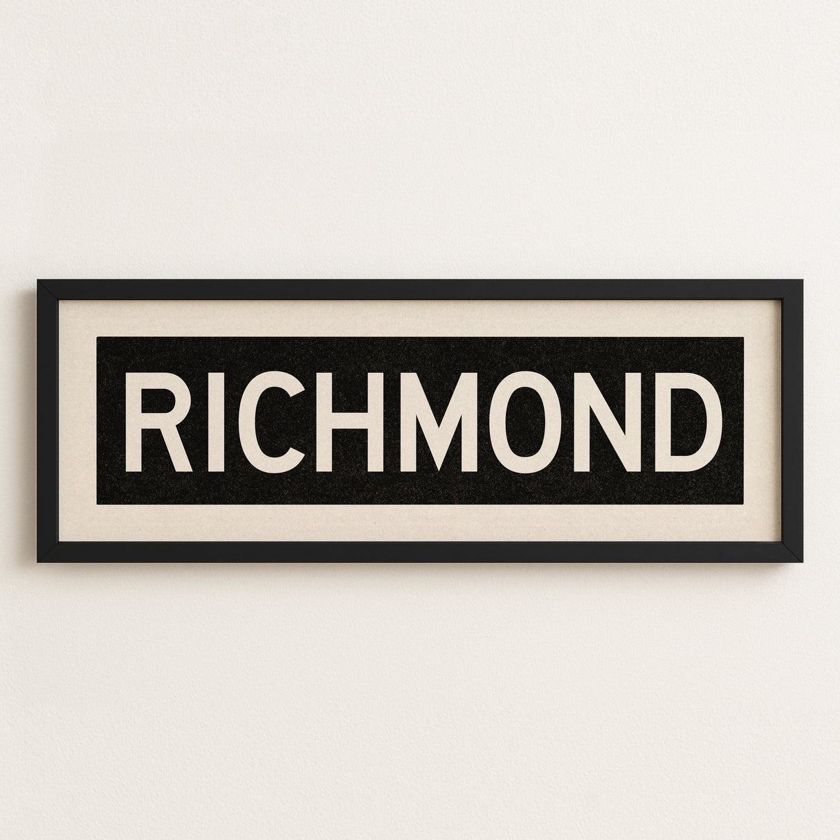 Framed Richmond Virginia Bus Scroll