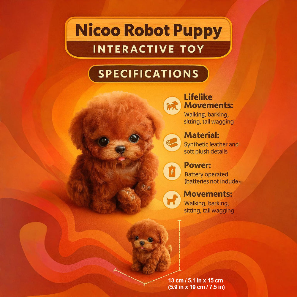 Interactive Robot Puppy Plush Toy Walking Dog with Barking