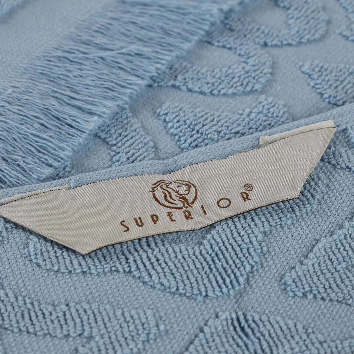 Cotton Geometric Jacquard Absorbent Bath Towel Set of 3 - Bath Towel by Superior Brand