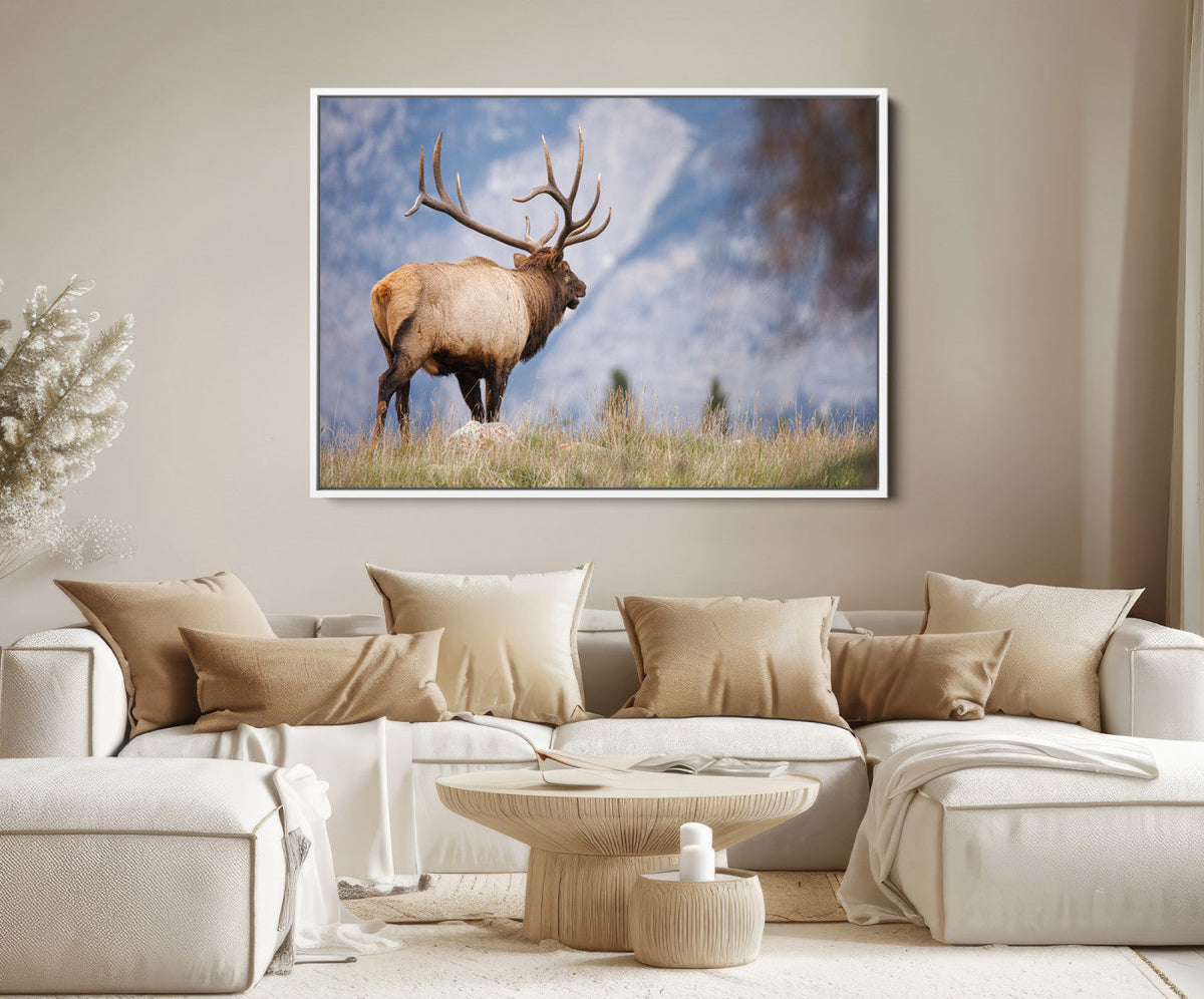 Rustic Elk Wall Art Canvas Print – Framed Majestic Wildlife
