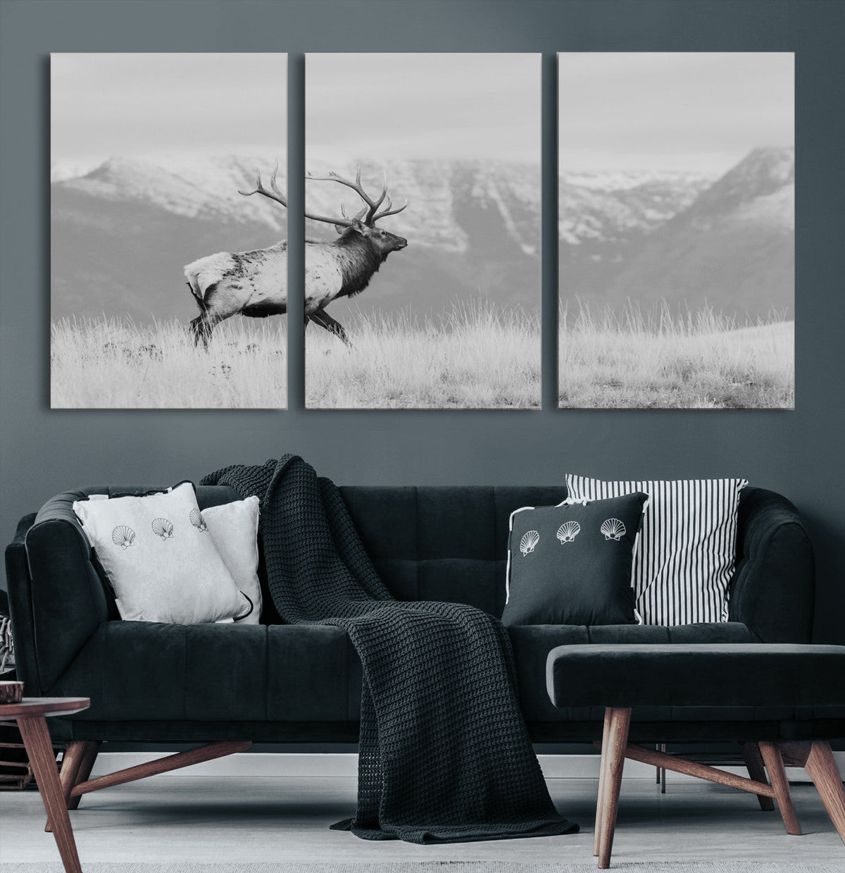 Rustic Elk Wall Art Canvas Print – Framed Majestic Wildlife