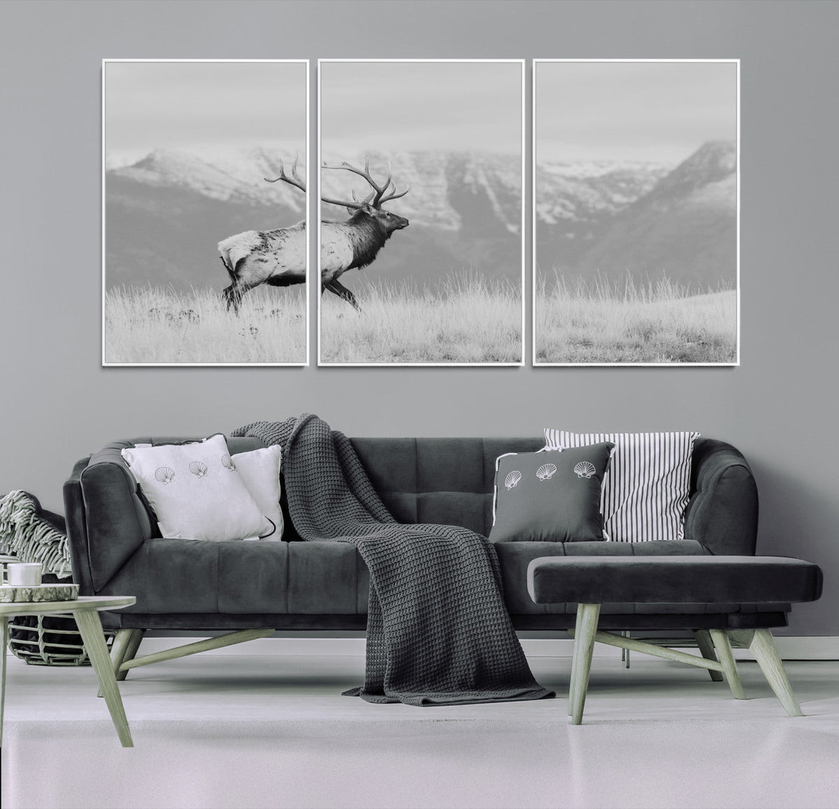 Rustic Elk Wall Art Canvas Print – Framed Majestic Wildlife