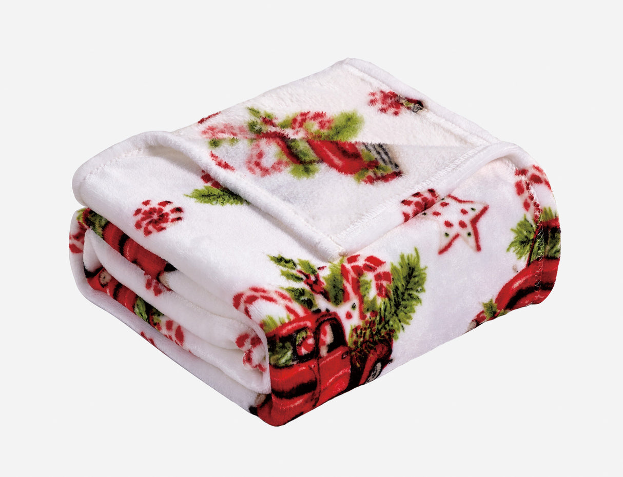 Cozy Festive Holiday Throw Blanket 50" x 60"