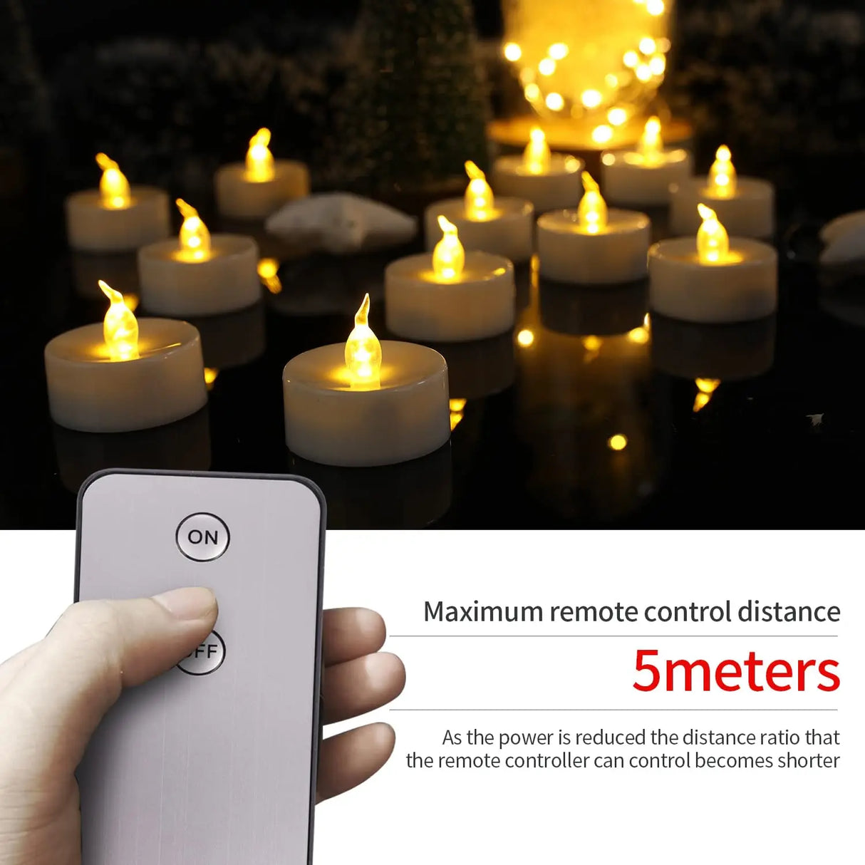 Flameless LED Tea Light Candles Remote Battery Operated Flickering 12 24 Pack