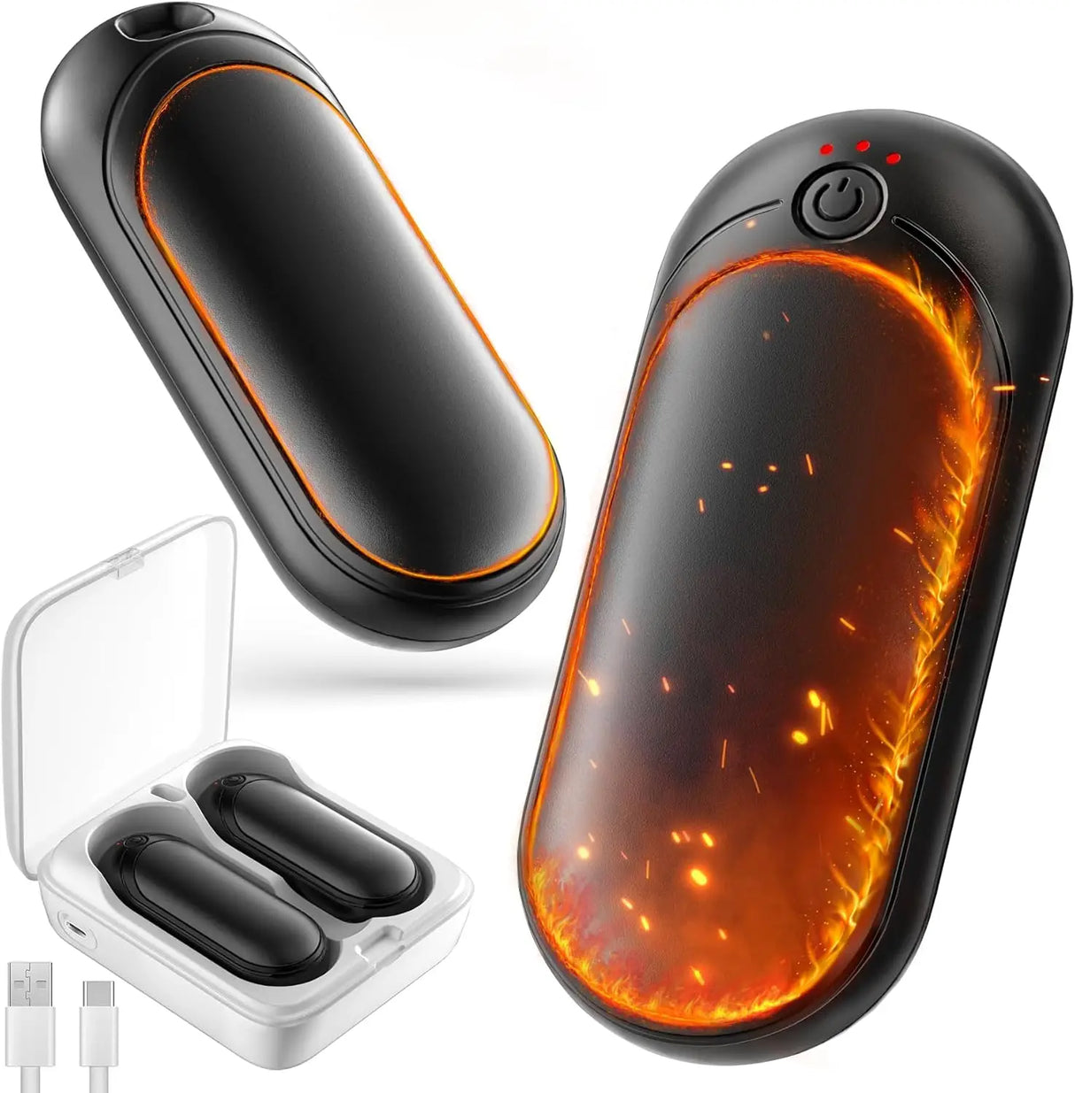 2-Pack 14000mAh Rechargeable Hand Warmers – Portable Pocket Heater for Winter