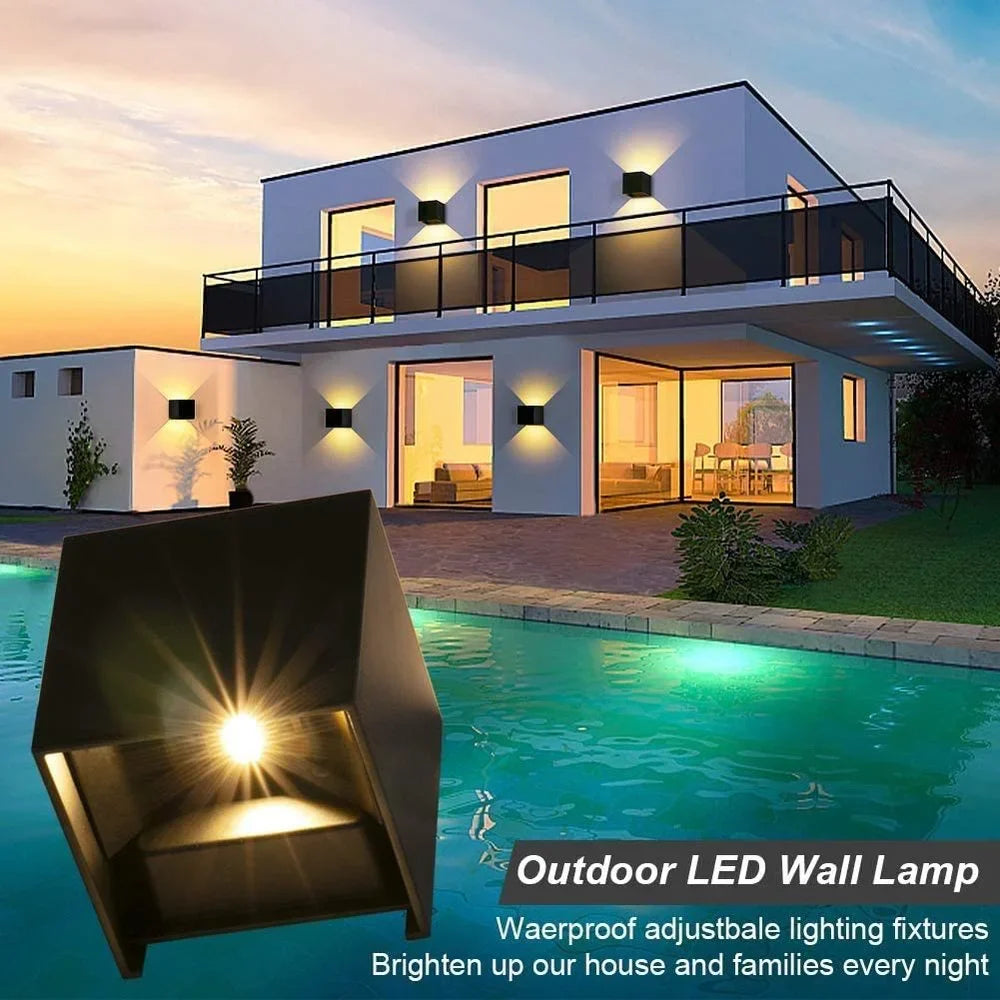 Outdoor Waterproof LED Wall Light – 12W IP65 Garden Lamp Sconce for Porch & Patio