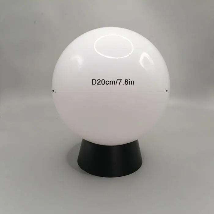 Outdoor Post Lamp Black Globe Fence Deck Pillar Light for Yard Porch